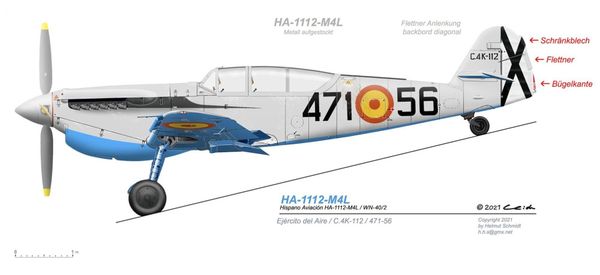 1/72 Scale Hispano HA-1112 M4L Buchon Two-Seat Resin Conversion