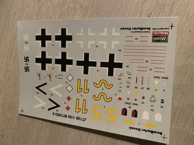 Main Image Bf 109G-2 Decals, AeroMaster