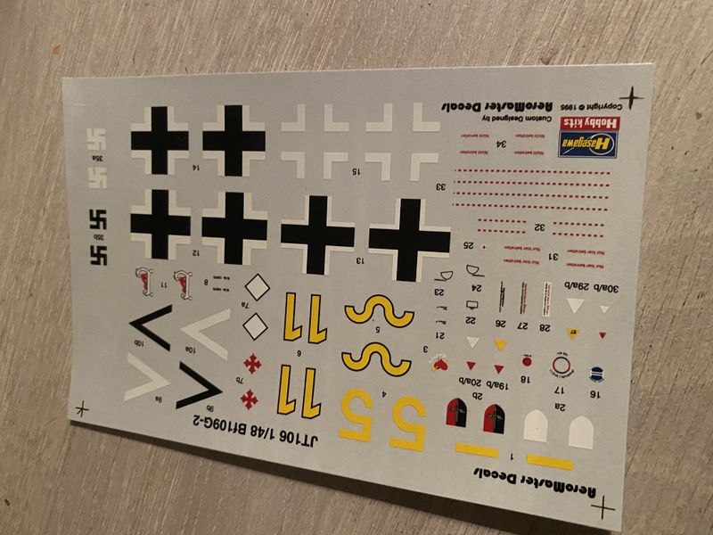 Bf 109G-2 Decals, AeroMaster