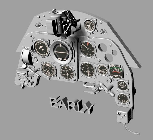 1/24 Scale Messerschmitt  Bf109 G Cockpit Parts Set