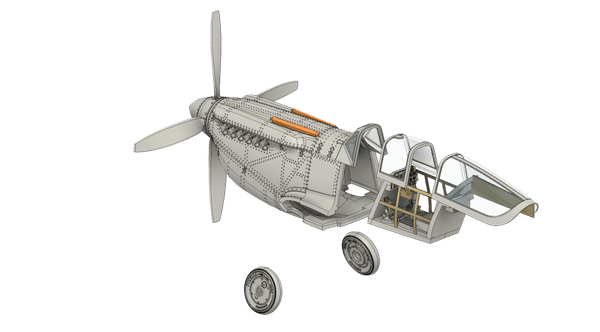1/72 Scale Hispano HA-1112 M4L Buchon Two-Seat Resin Conversion