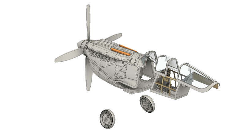 1/72 Scale Hispano HA-1112 M4L Buchon Two-Seat Resin Conversion
