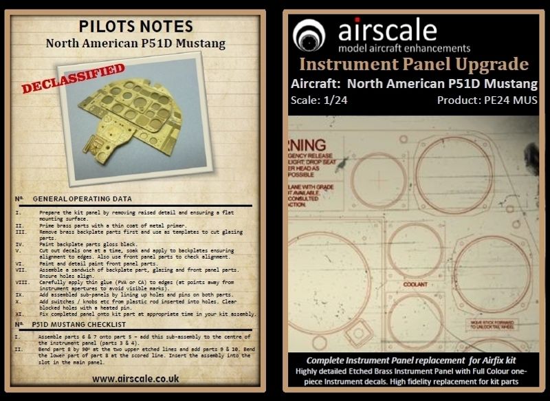 1/24 Scale P-51D Mustang Instrument Panel Upgrade