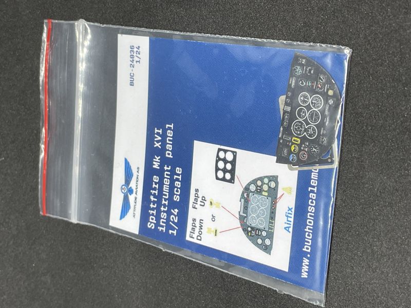 1/24 skala Spitfire Mk XVI instrument panel